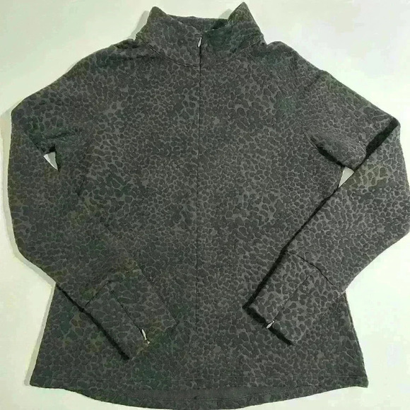 LUCY Cheetah Print 1/2 Zip Pullover Sweater - Picture 1 of 8